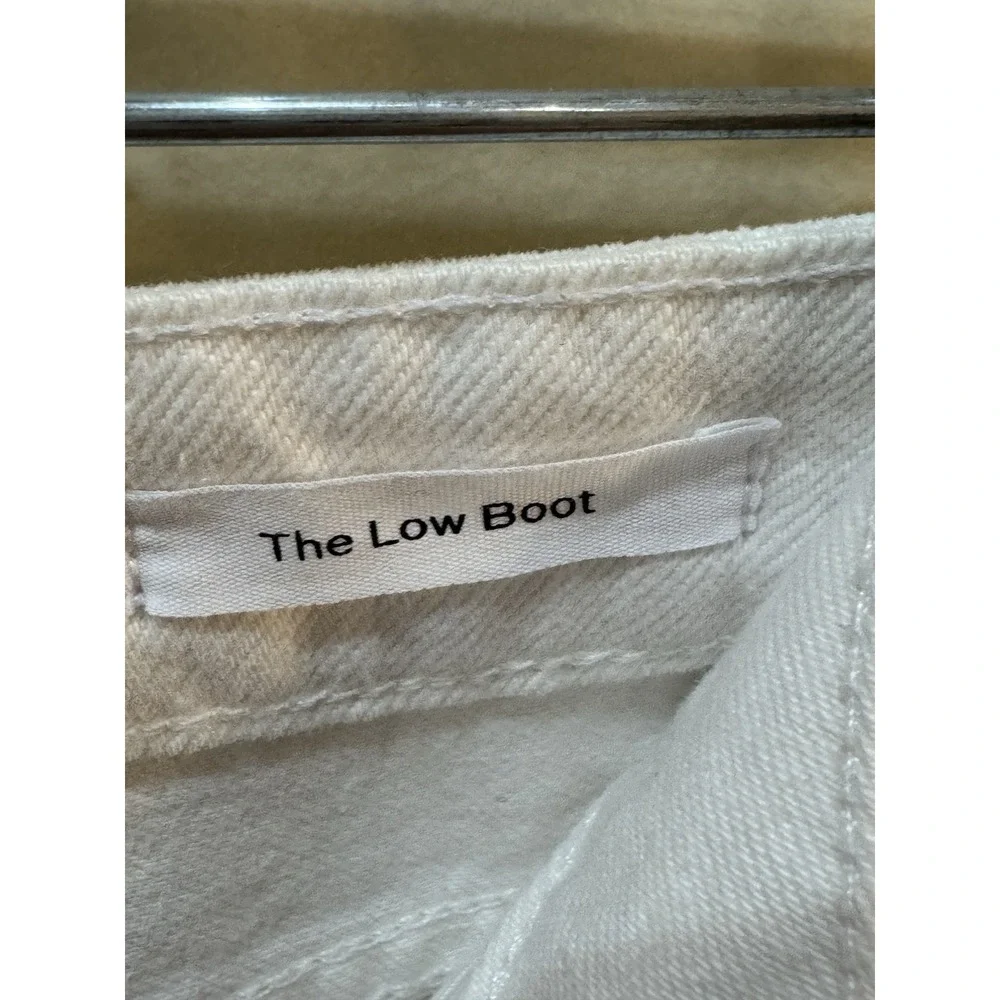 Frame The Low Boot White Denim Jeans‎ Size 33 100% Cotton